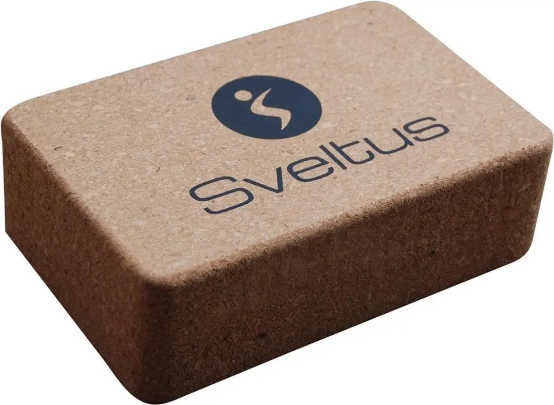 Sveltus Yogablok Kurk 22x14x7cm - Lichtbruin - afbeelding 2 van 6