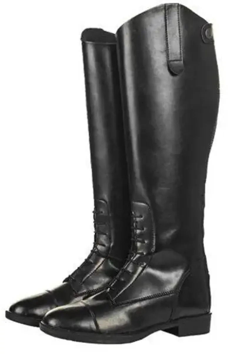HKM New Fashion Long Leren Rijlaarzen Dames - Zwart - 42 - afbeelding 2 van 3