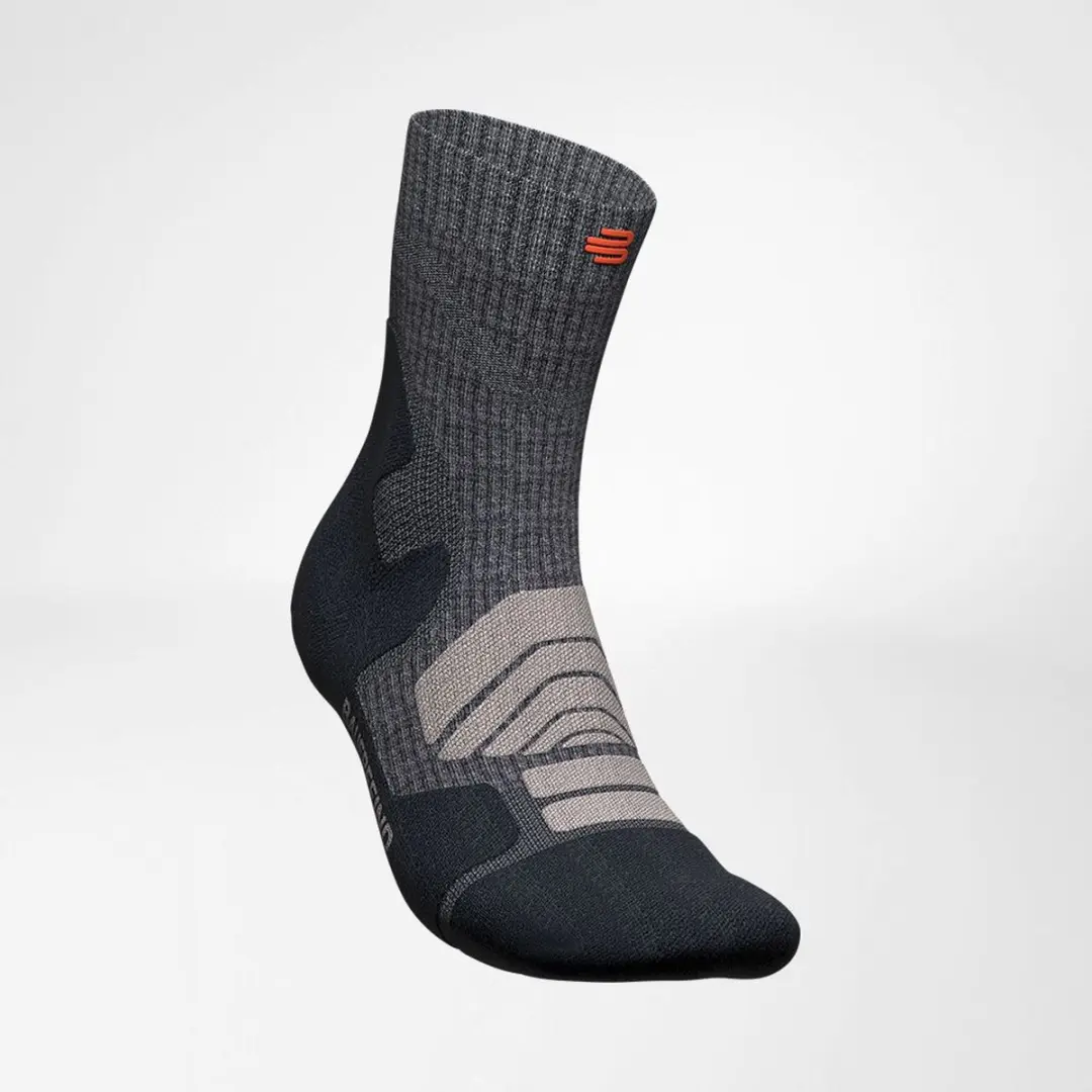 Bauerfeind Outdoor Merino Mid Cut Sokken Heren - Lava Grey - afbeelding 3 van 4
