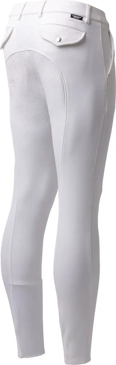 Horze Grand Prix Siliconen Full Seat Rijbroek, heren, White, 52
