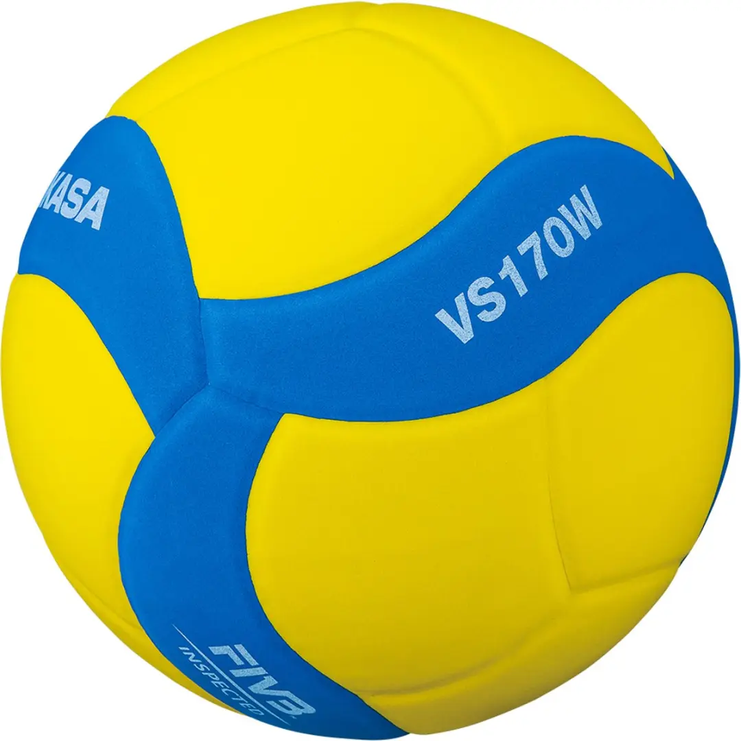 Mikasa VS170W Kinder Volleybal - Geel/Blauw - afbeelding 2 van 5