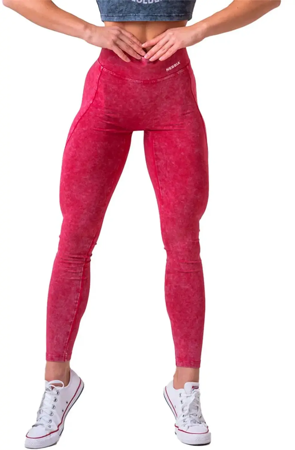 Nebbia Washed High Waisted Legacy 777 Leggings Rood,Roze L Vrouw