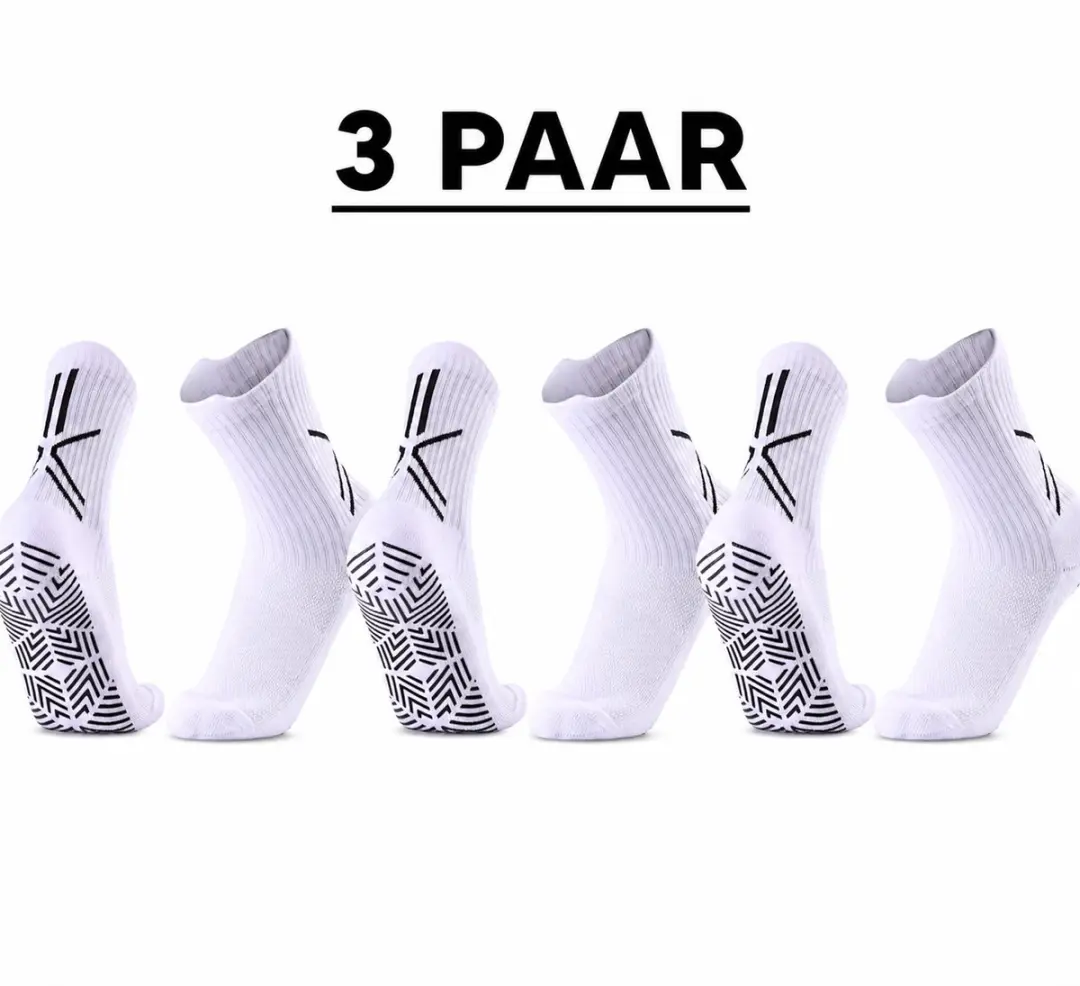 Gripsokken 3 Paar Wit (39-45)