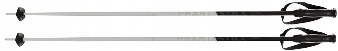 Merkloze Ski Stoks, 120 cm, Wit-Zwart