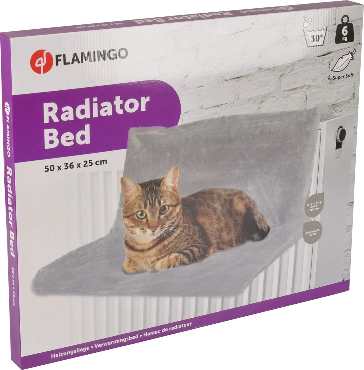 Flamingo Radiator Hangmat - 50x36x25cm - Grijs