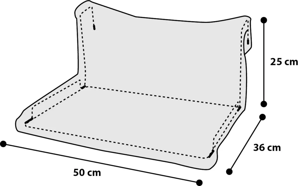 Flamingo Radiator Hangmat - 50x36x25cm - Grijs