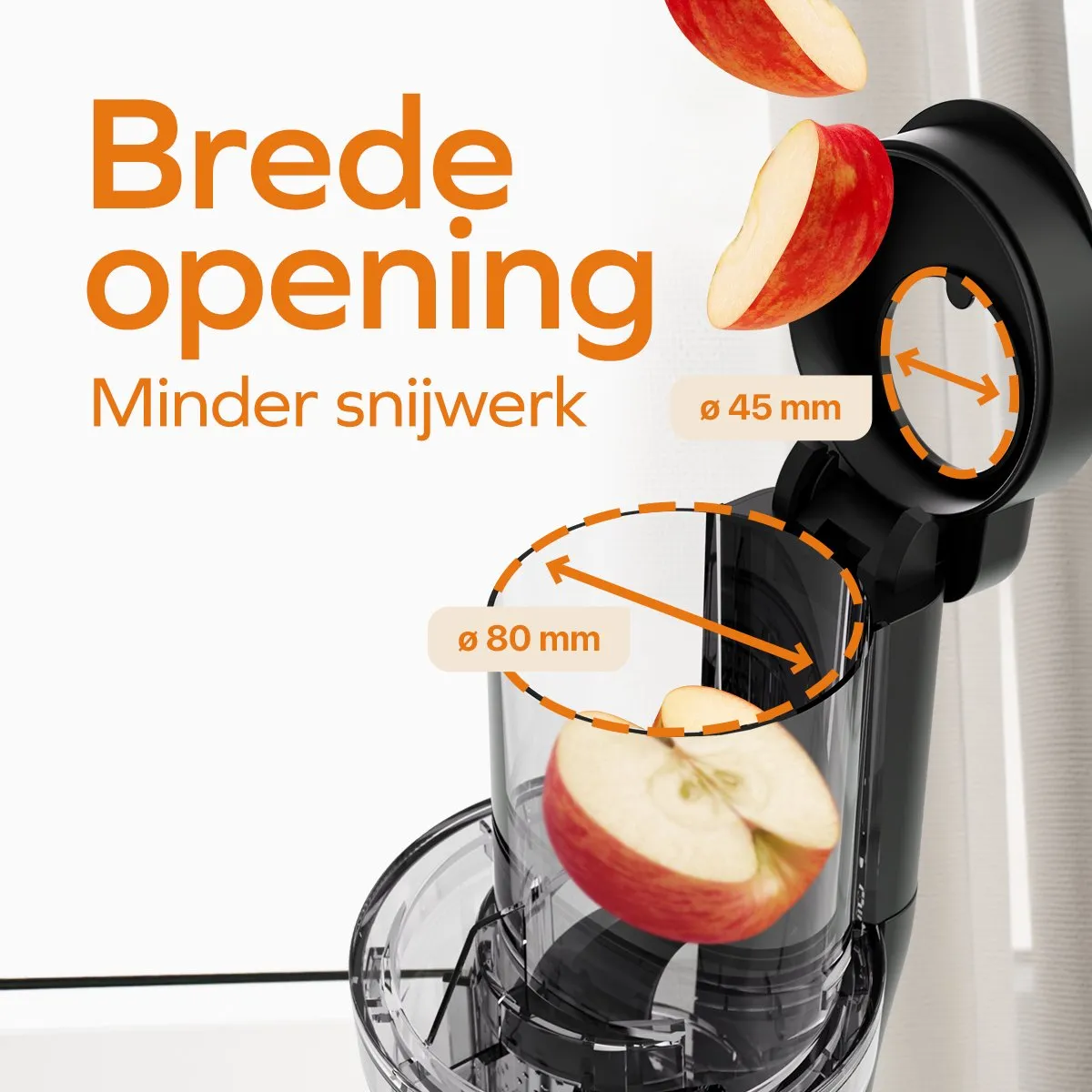 KitchenBrothers KB1004147 Slowjuicer - Verticaal - 2 Snelheden - 750ml - Zwart