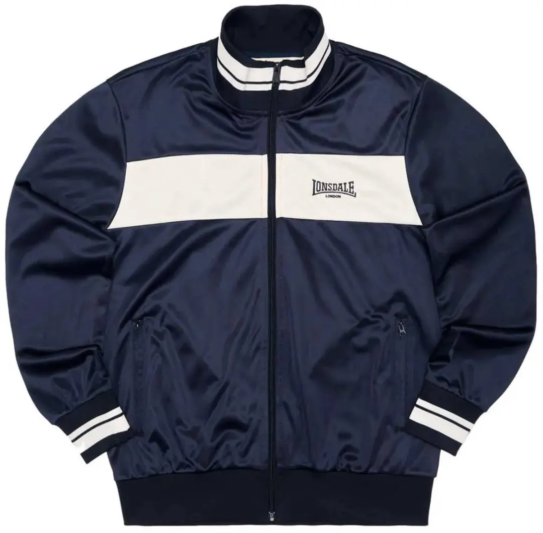 Lonsdale Meols Track Suit Jas - Dark Navy/Ecru - afbeelding 3 van 4