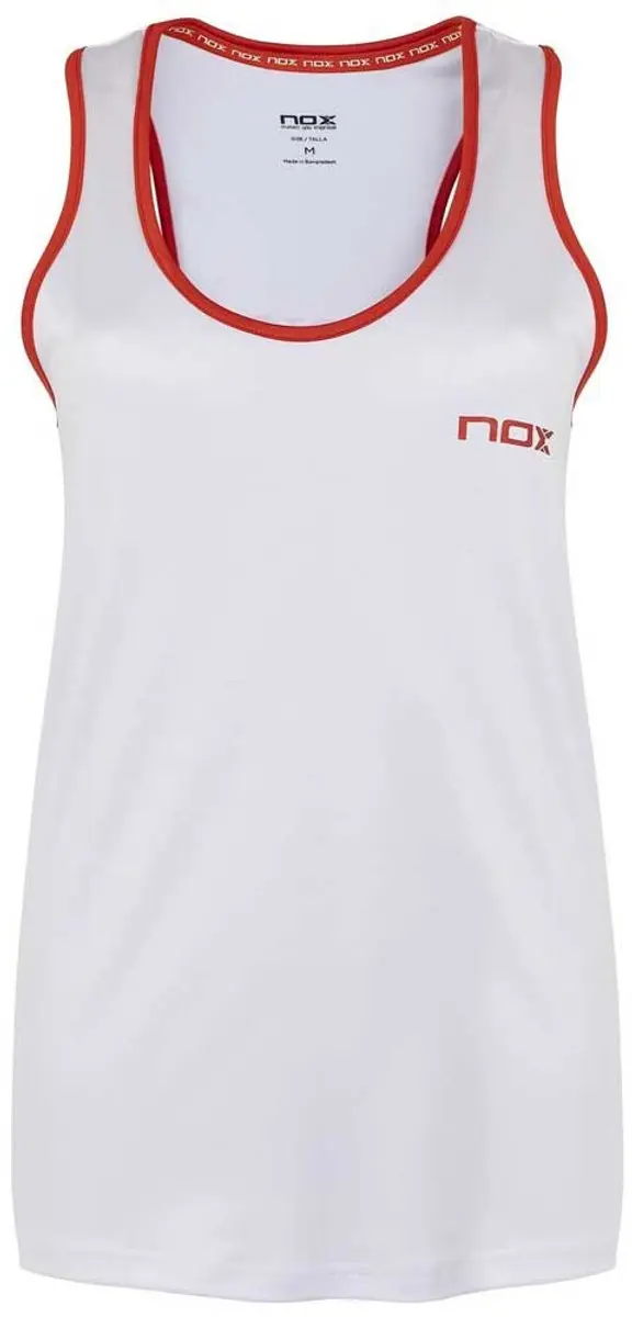Nox Team Mouwloos T-shirt Wit XL Vrouw