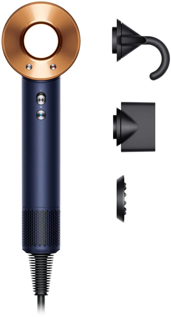 Dyson Supersonic Straight+Wavy Föhn - Pruisisch Blauw/Koper