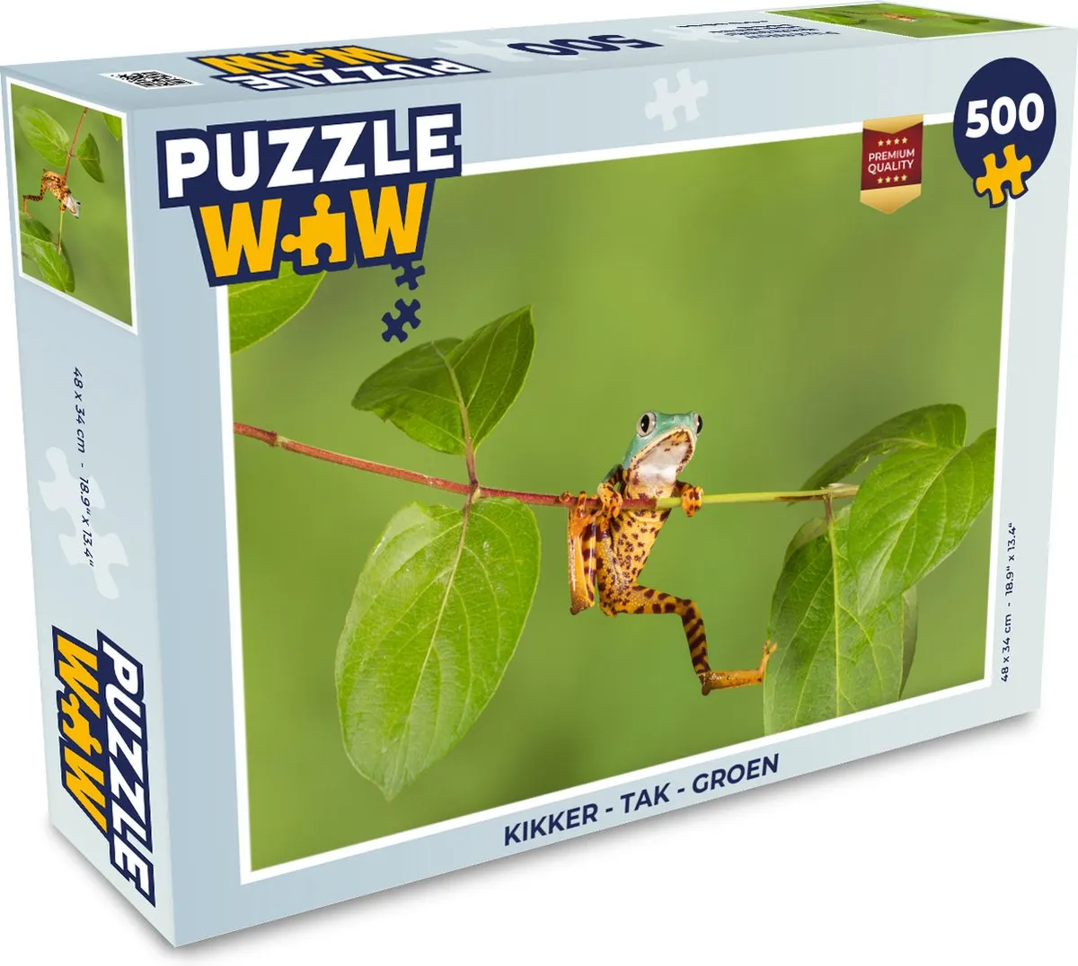 PuzzleWow Kikker Tak Legpuzzel 500 Stuks