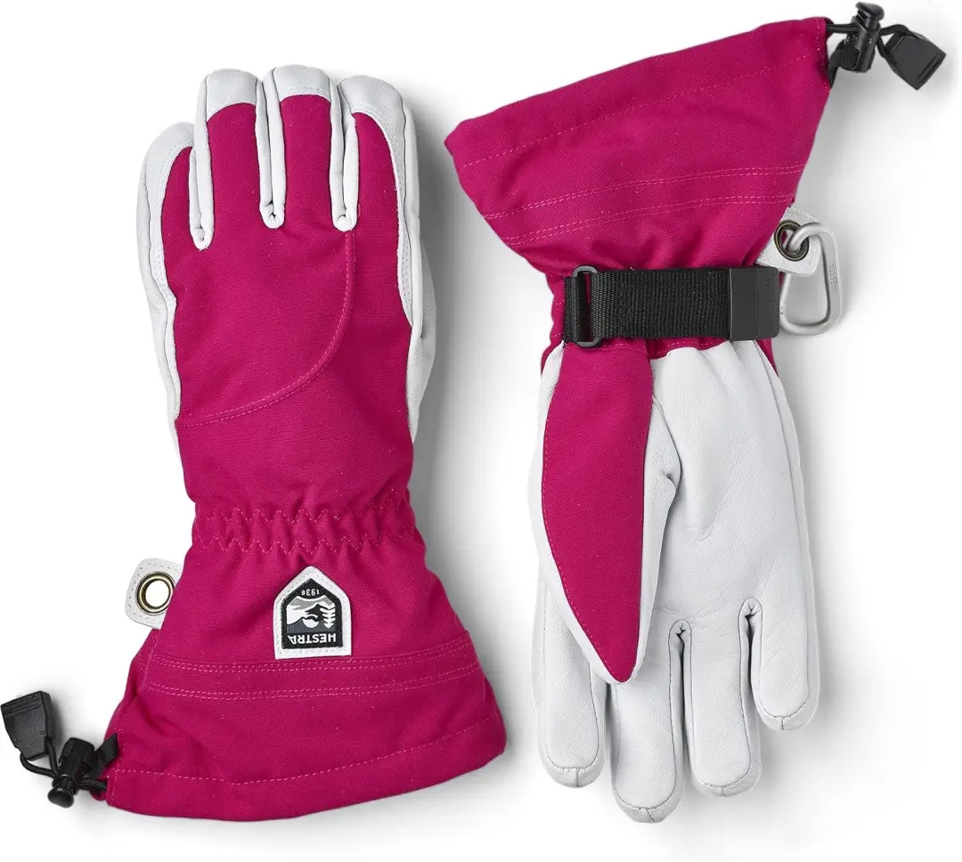 Hestra Dames Heli Ski Handschoenen Fuchsia-Offwhite Maat 9