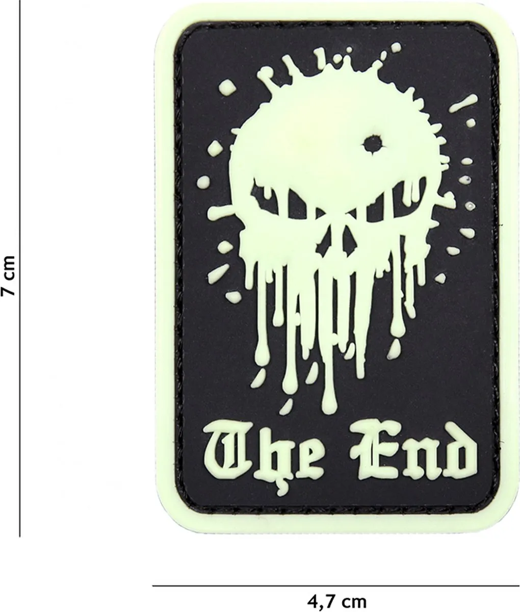 101 Inc Embleem 3D Pvc Skull The End Glow In The Dark