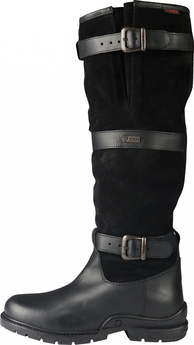 Horka Outdoorlaarzen Highlander Leer/bont/suède Zwart Maat 43