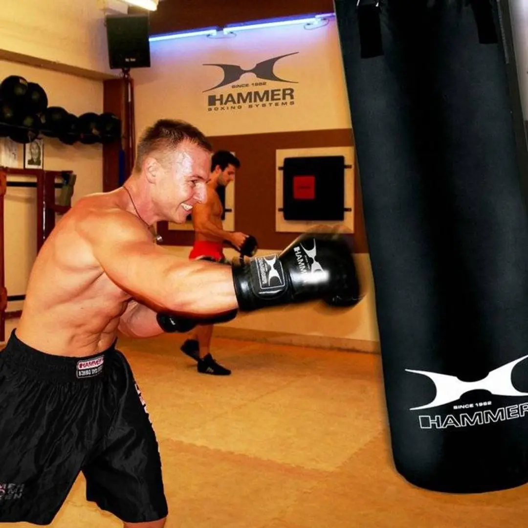 Hammer Boxing Bokszak Fit - 100x30cm - Zwart - afbeelding 5 van 6