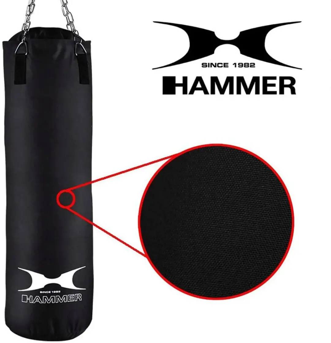 Hammer Boxing Bokszak Fit - 100x30cm - Zwart - afbeelding 2 van 6