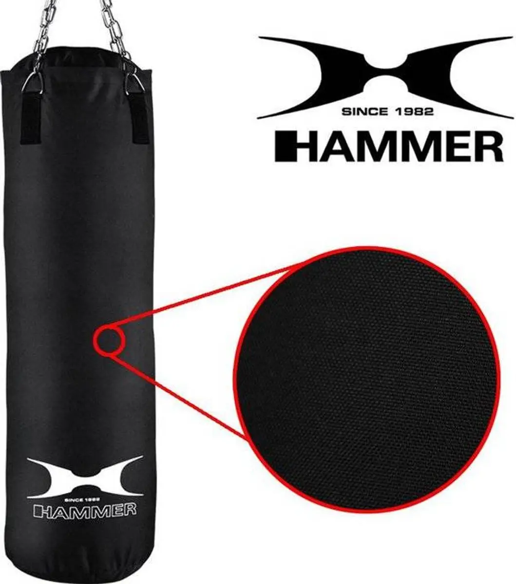 Hammer Boxing Bokszak Fit - 100x30cm - Zwart - afbeelding 3 van 6