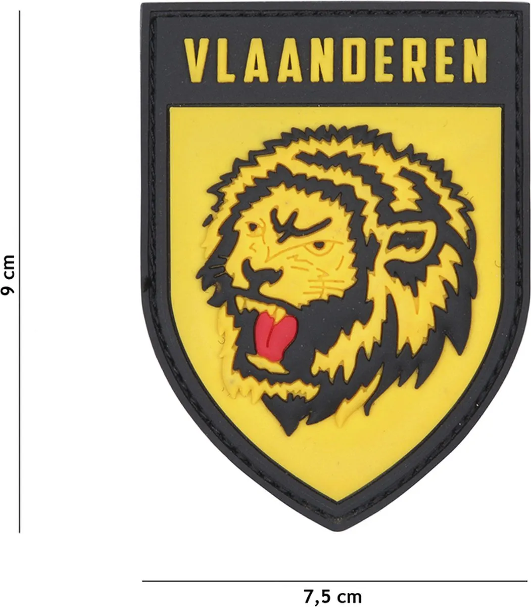 101 Inc Embleem 3D PVC Vlaanderen Geel 13099