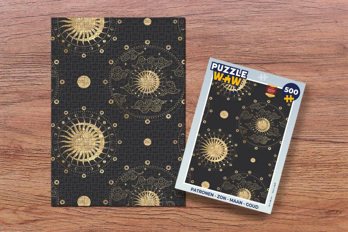 PuzzleWow Zon & Maan Legpuzzel 500 Stuks - Multicolor