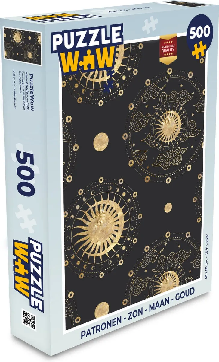 PuzzleWow Zon & Maan Legpuzzel 500 Stuks