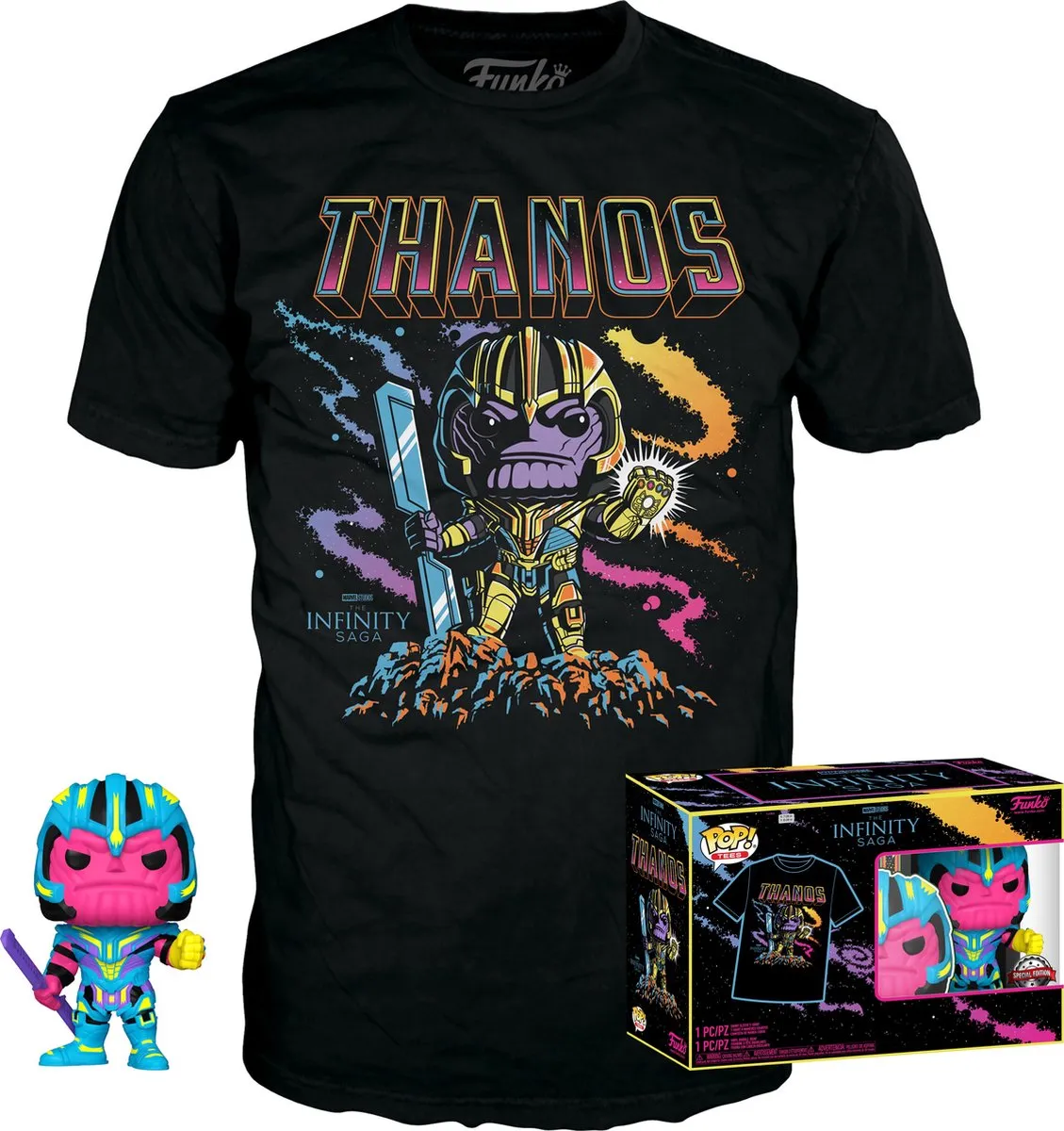 Marvel Funko POP! Thanos Blacklight Zwart