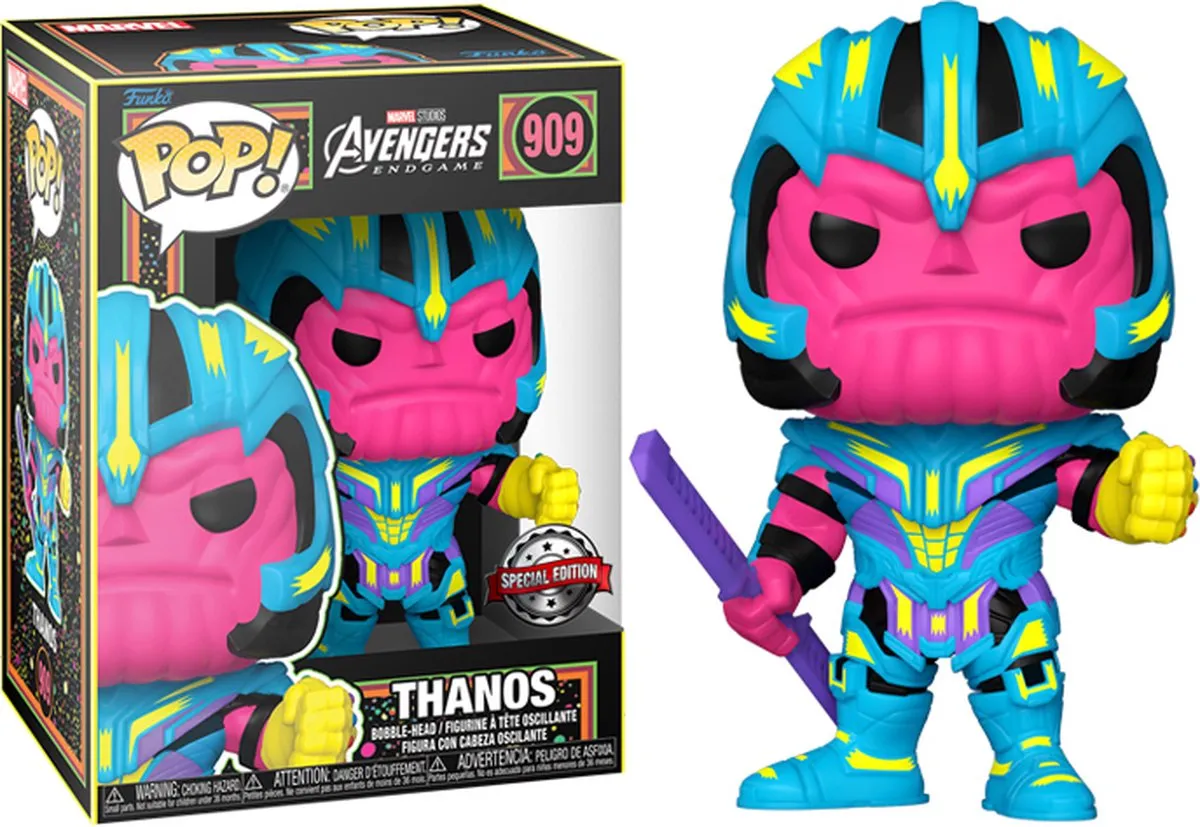 Marvel Funko POP! Thanos Blacklight Zwart - 63600