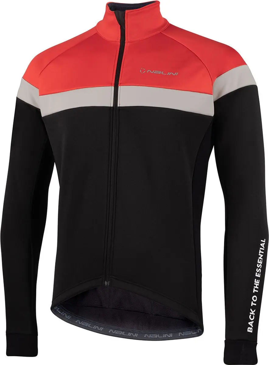 Nalini Fietsjack Heren Zwart Rood