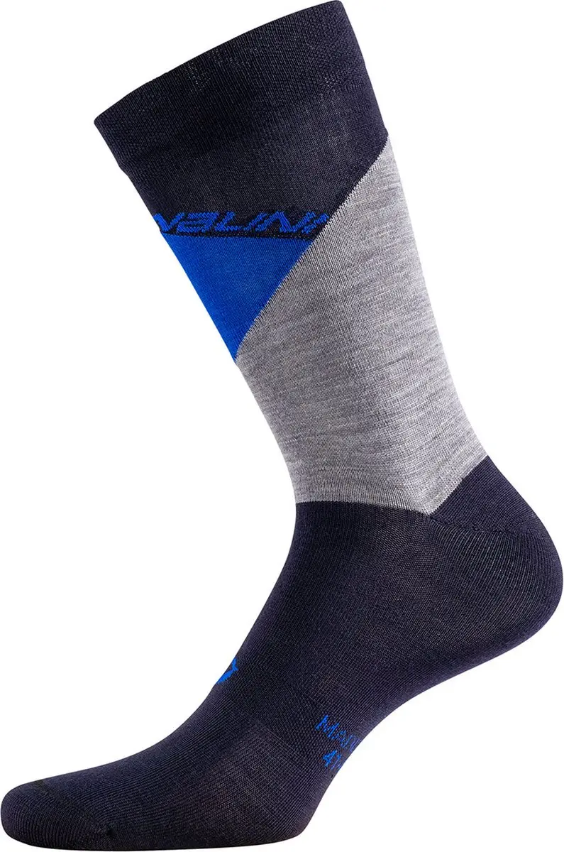 Nalini Fietssokken winter Unisex Zwart Blauw- B0W WOOL SOCKS BLACK BLUE