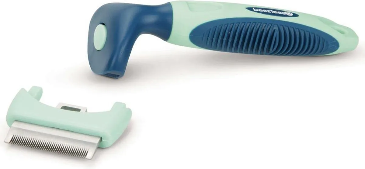 Beeztees Trimhark Hondenborstel - Klein Blauw & Mint