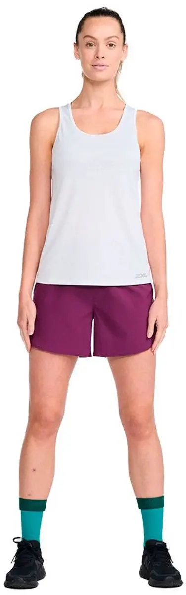 2XU Aero Singlet Mouwloos Dames Tanktop - Wit - afbeelding 4 van 6