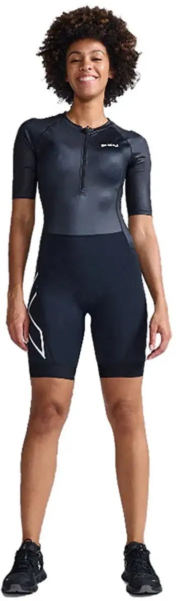 2xu Core Korte Mouw Triatlonpak Zwart S Vrouw
