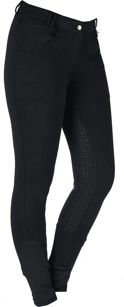 Horka Paardrijbroek Annika Junior Katoen/siliconen Zwart Mt 116