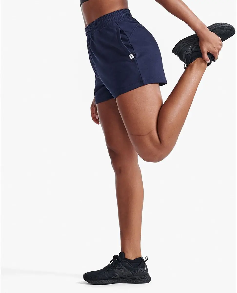 2XU Form French Terry Damesshort - Midnight/White - S - afbeelding 4 van 6