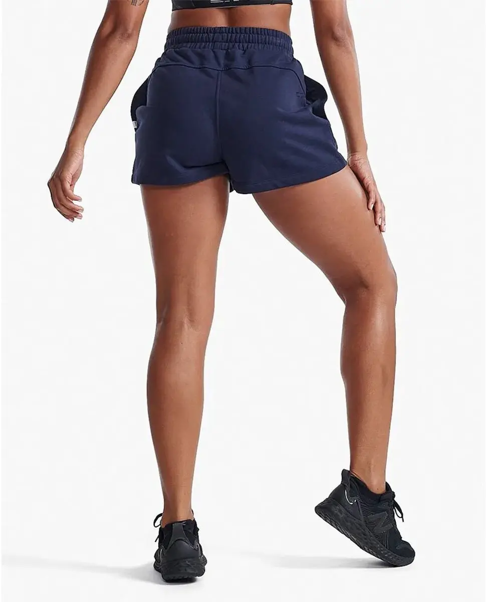 2XU Form French Terry Damesshort - Midnight/White - S - afbeelding 3 van 6