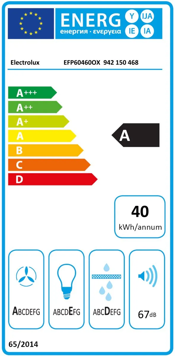 Electrolux EFP60460OX Afzuigkap - 603 m³/u - Roestvrijstaal