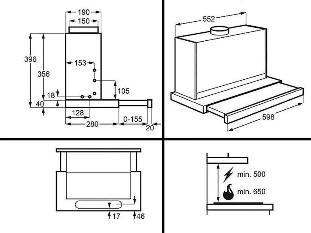 Electrolux EFP60460OX Afzuigkap - 603 m³/u - Roestvrijstaal - afbeelding 6 van 6