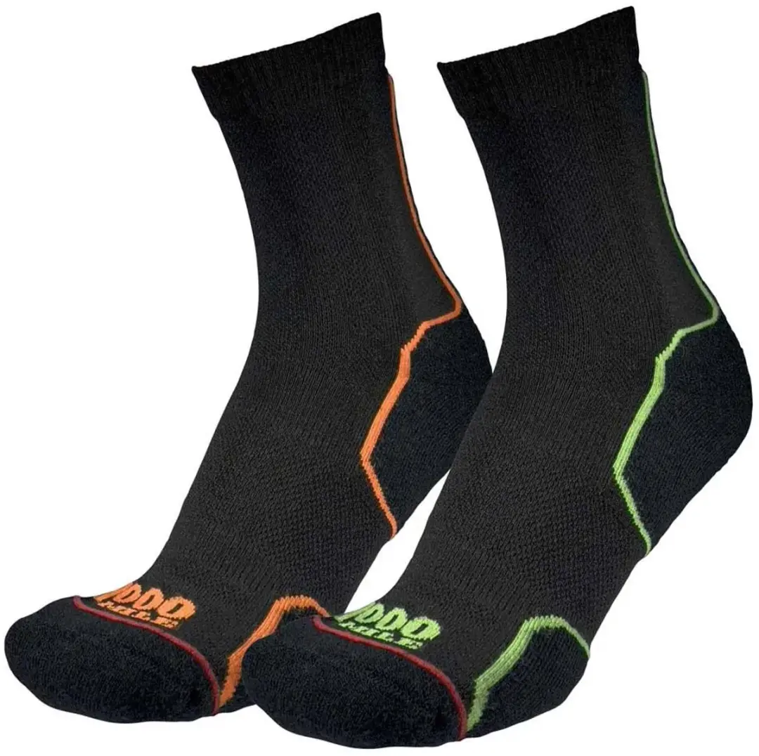 1000 Mile Trail Repreve Single Layer Sokken 2 Eenheden Zwart EU 43-46 1/2