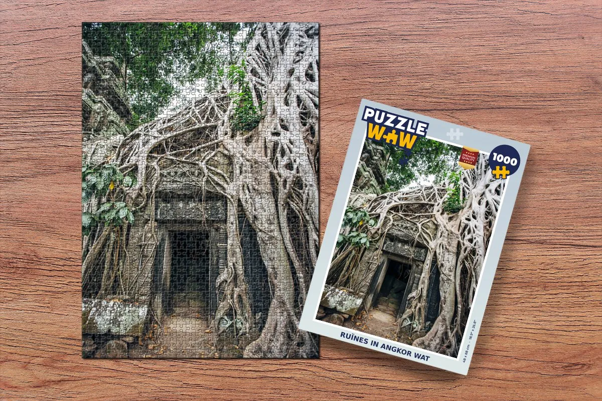 PuzzleWow Ruïnes in Angkor Legpuzzel 1000 Stuks