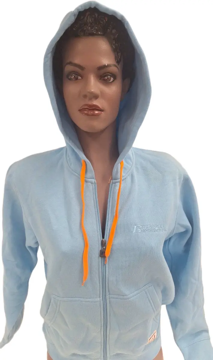 RUSSELL ATHLETIC/ HOODY/ LONG ZIPPER / AQUA/ XXL