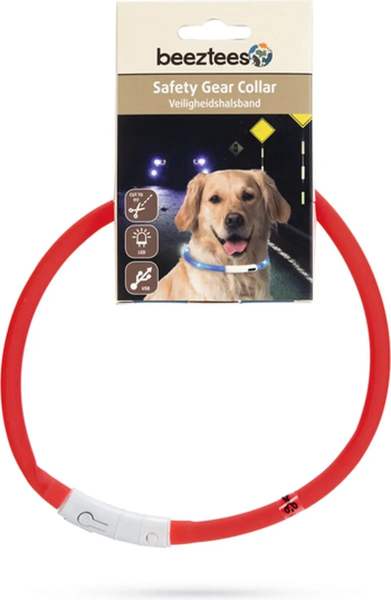 Beeztees Dogini Halsband - Rood - 70 cm
