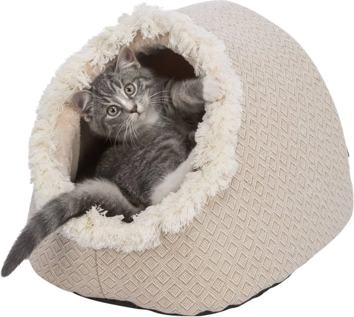 Trixie Kattenmand Iglo Boho - Beige - 35x41x26cm - afbeelding 6 van 6