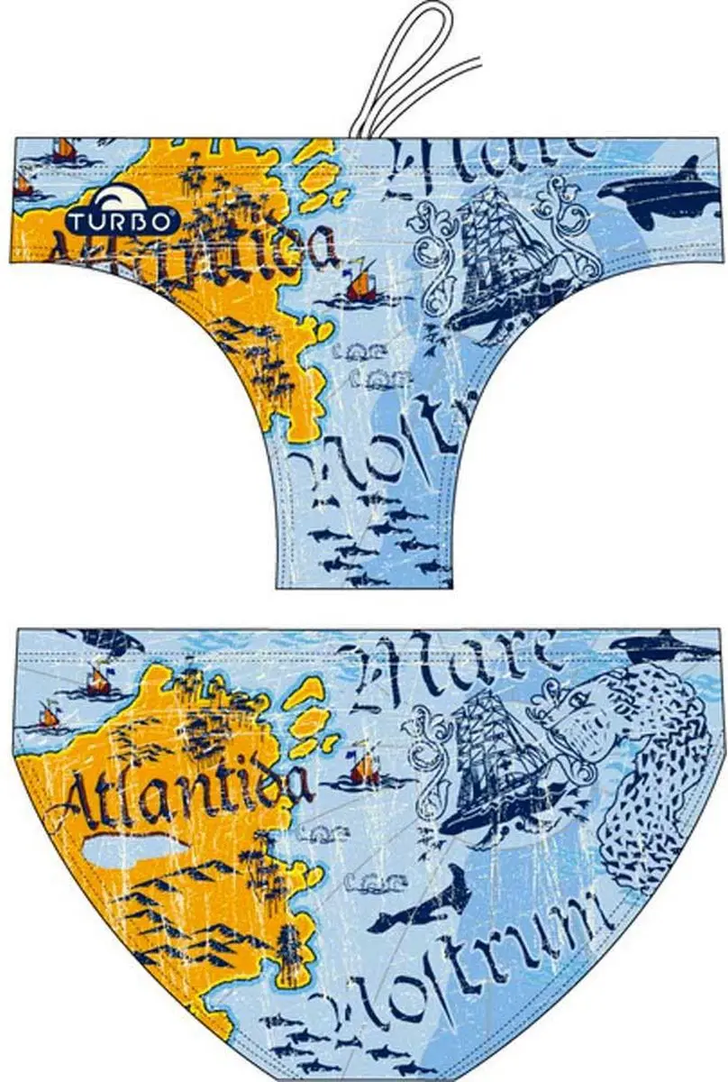Turbo Atlantida Zwemslip Oranje,Blauw 2XL Man