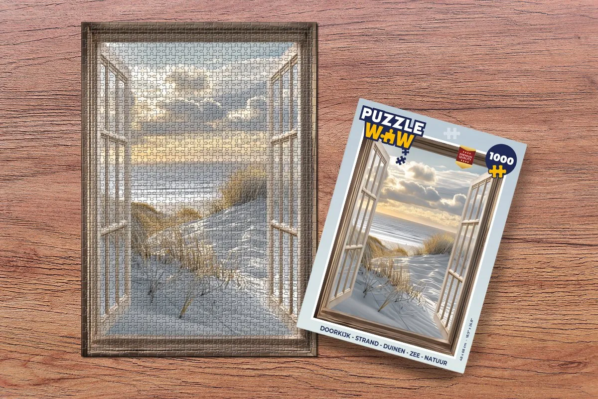 PuzzleWow Strand Legpuzzel 1000 Stuks - Duinen & Zee