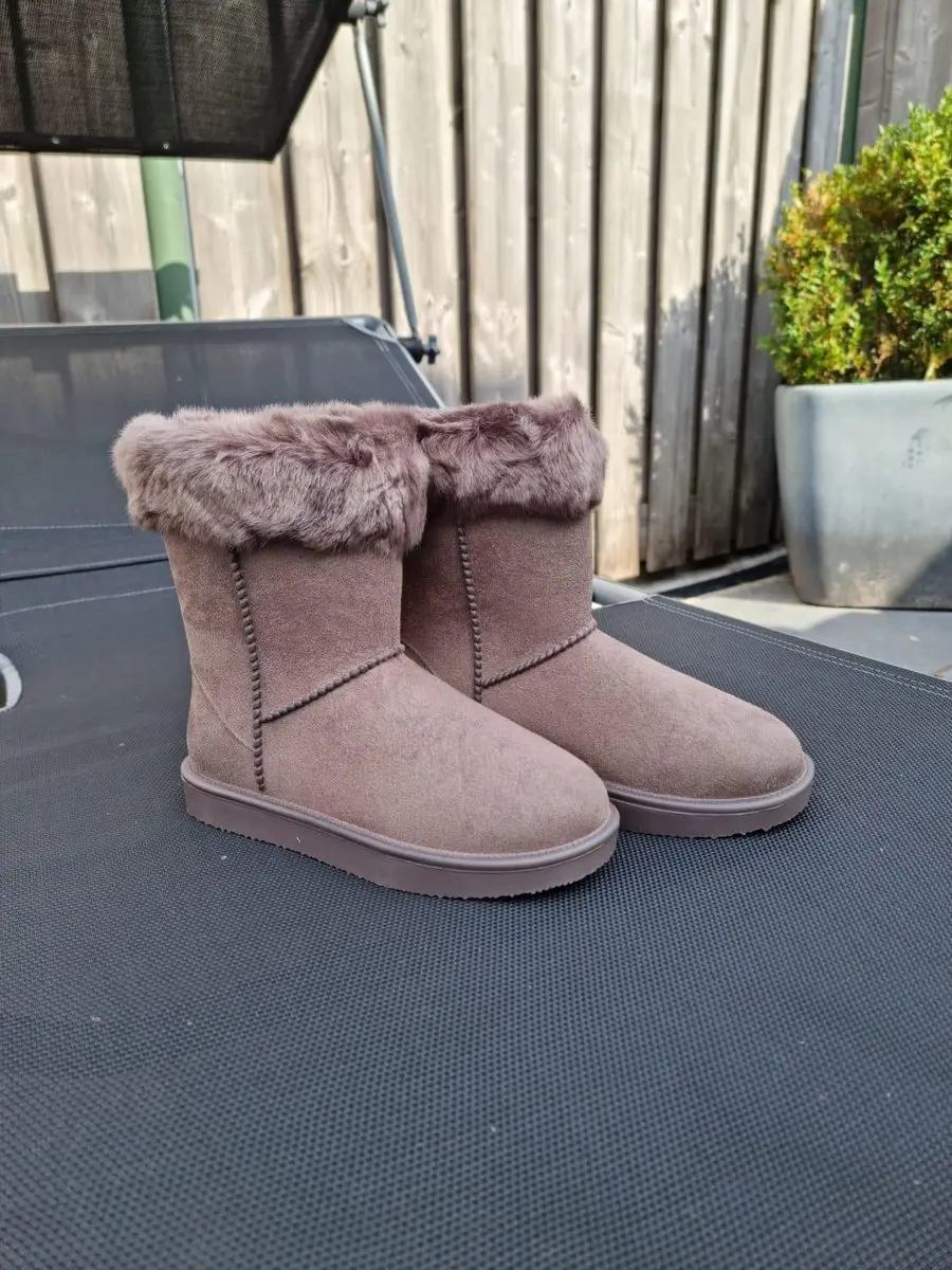 HKM all weather boots Davos Fur taupe (bruinig) maat 42