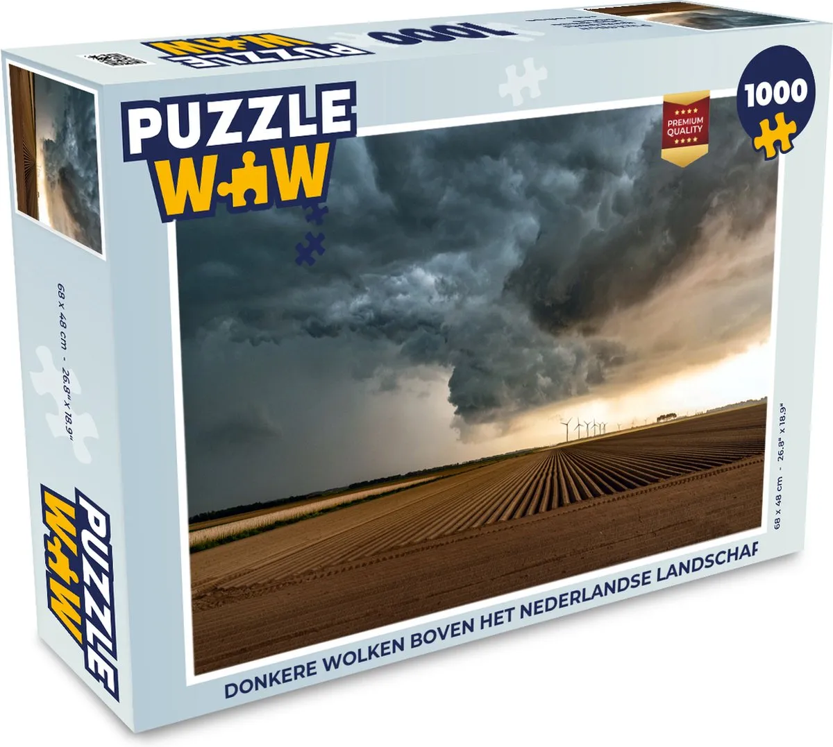 PuzzleWow Donkere Wolken Nederland Legpuzzel 1000 Stuks