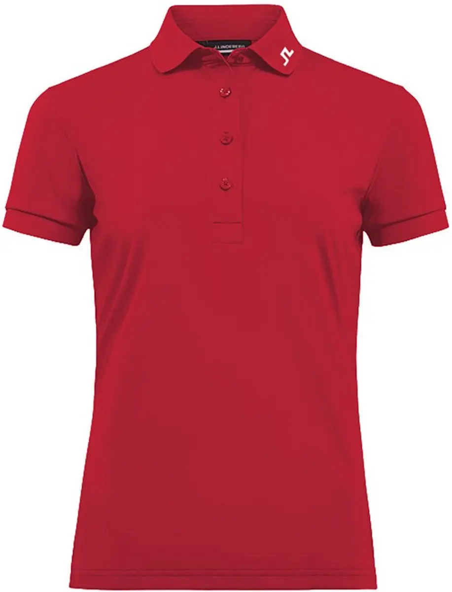 J.lindeberg Tour Tech Korte Mouw Poloshirt Voor Dames Rood XS Vrouw