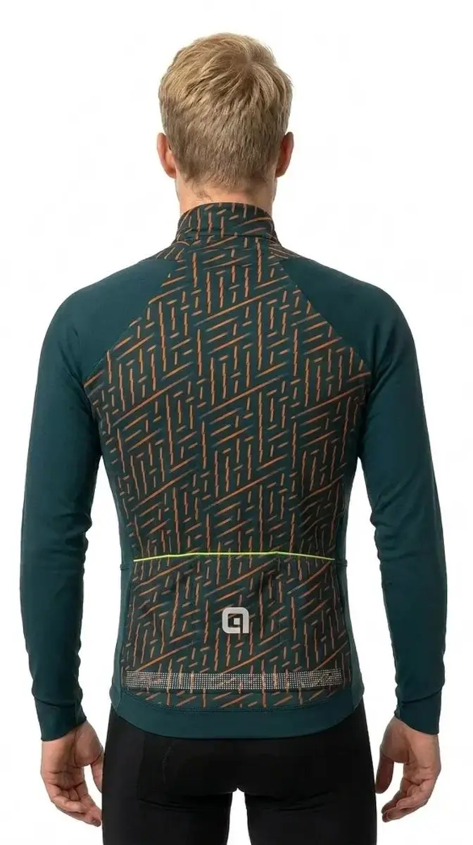 Alé Fietsshirt Lange Mouw PRR Green Bolt - Oranje - M - afbeelding 3 van 6