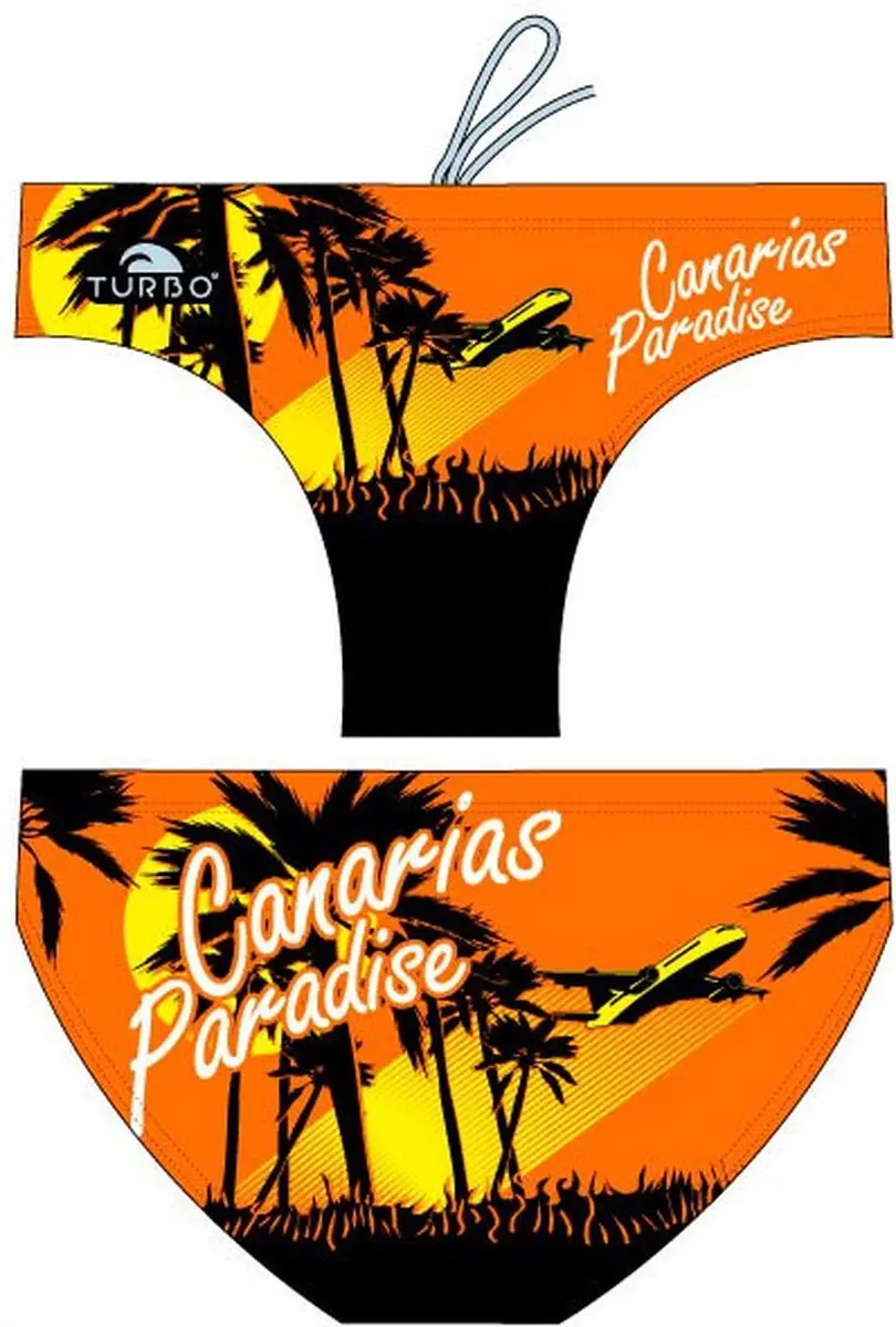 Turbo Paradise Canary Island Zwemslip Oranje,Zwart 5XL Man