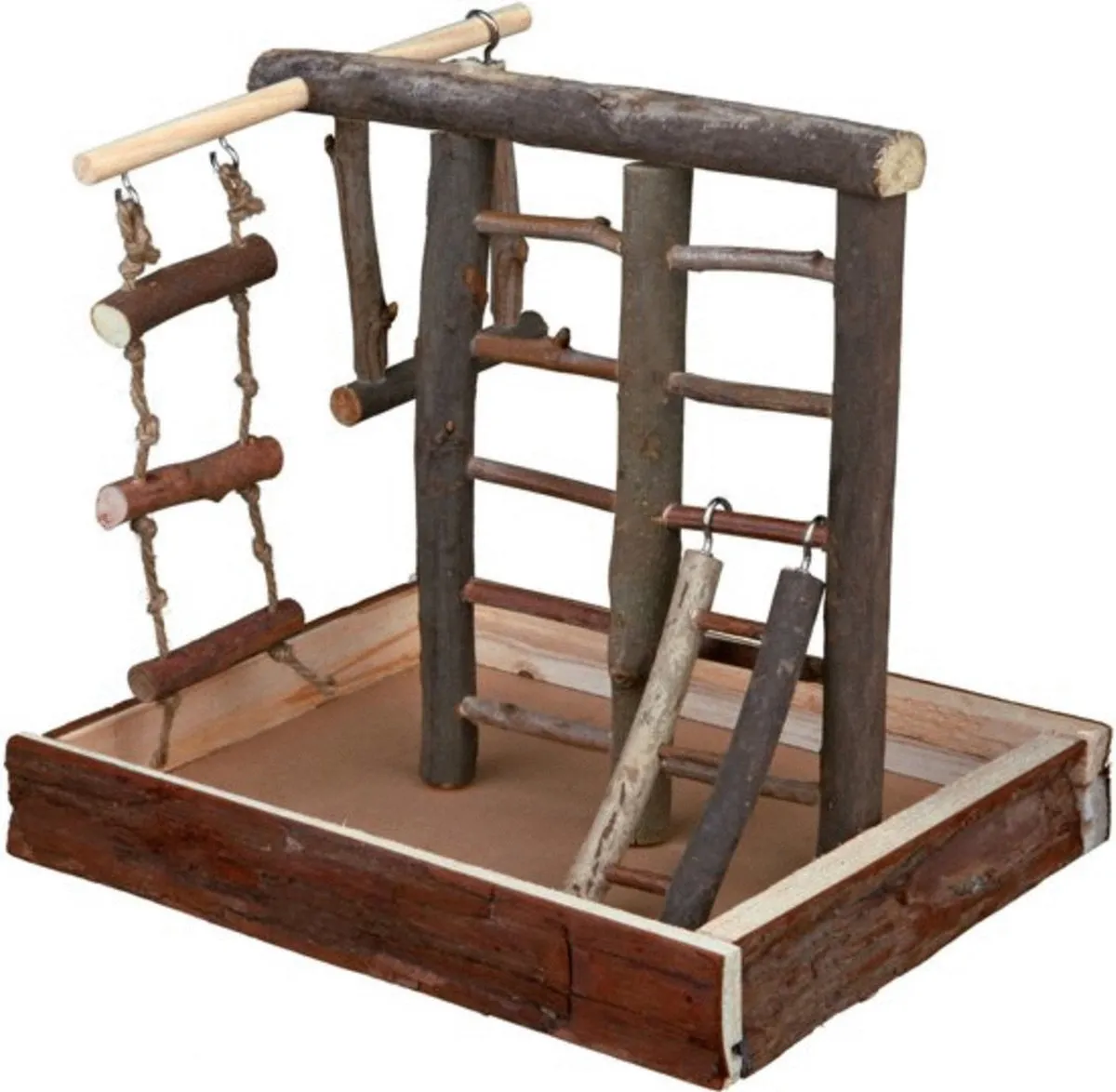Trixie Natural Living Speelplaats Hout - 28x22x25cm - Blauw