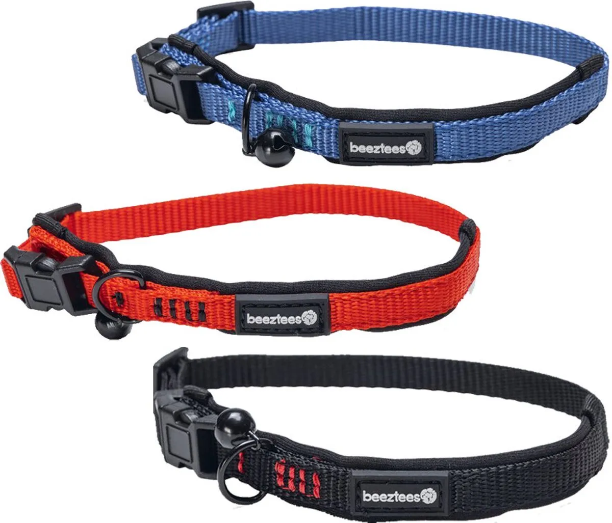 Beeztees Parinca Kattenhalsband - Zwart - 25-30x1cm